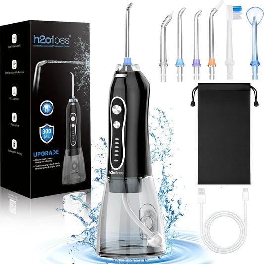 Revolutionize Your Oral Care with Our Portable Dental Oral Irrigator - 5 Adjustable Modes, Waterproof & Rechargeable for Home and Travel!