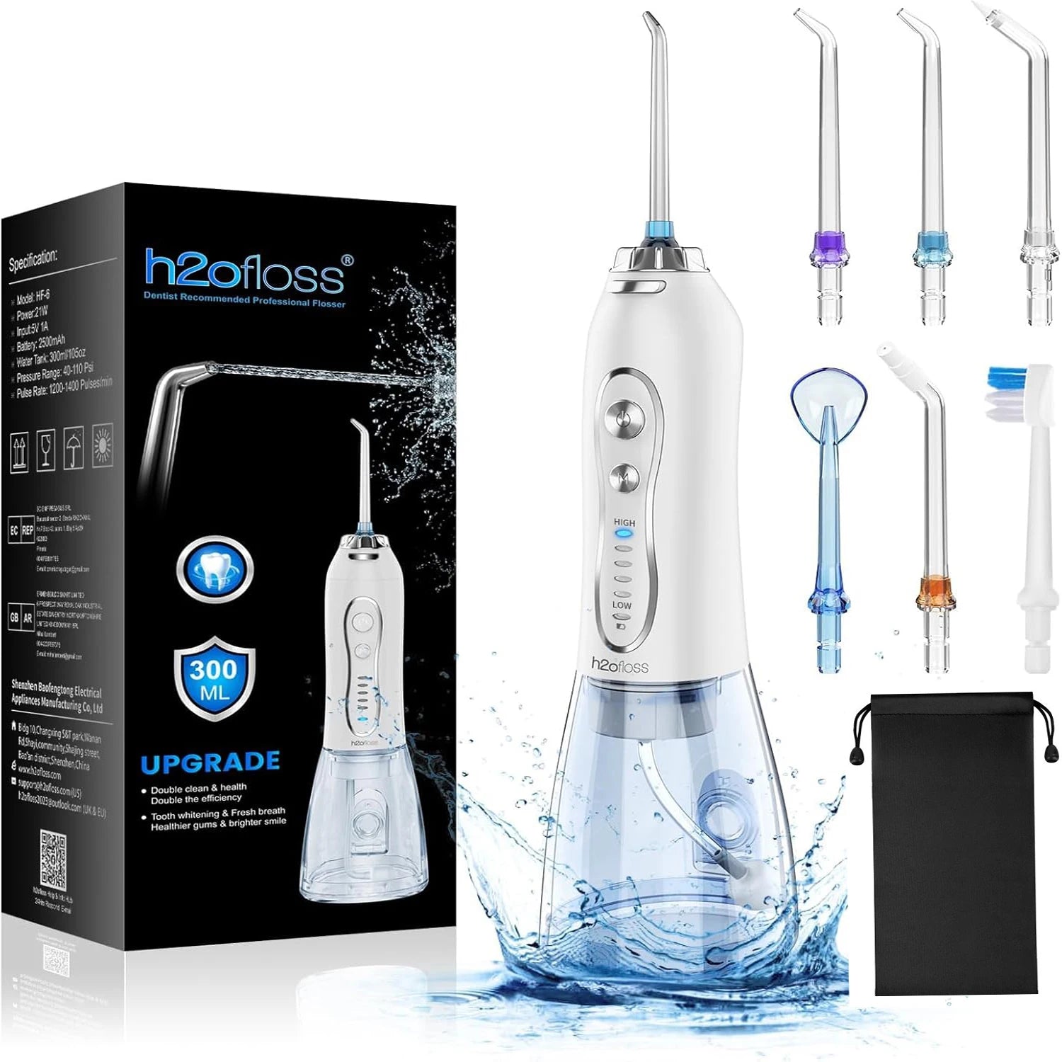 Revolutionize Your Oral Care with Our Portable Dental Oral Irrigator - 5 Adjustable Modes, Waterproof & Rechargeable for Home and Travel!