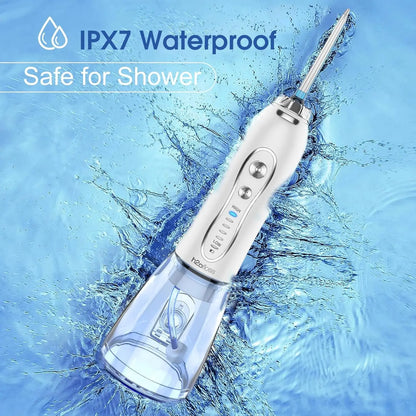 Revolutionize Your Oral Care with Our Portable Dental Oral Irrigator - 5 Adjustable Modes, Waterproof & Rechargeable for Home and Travel!