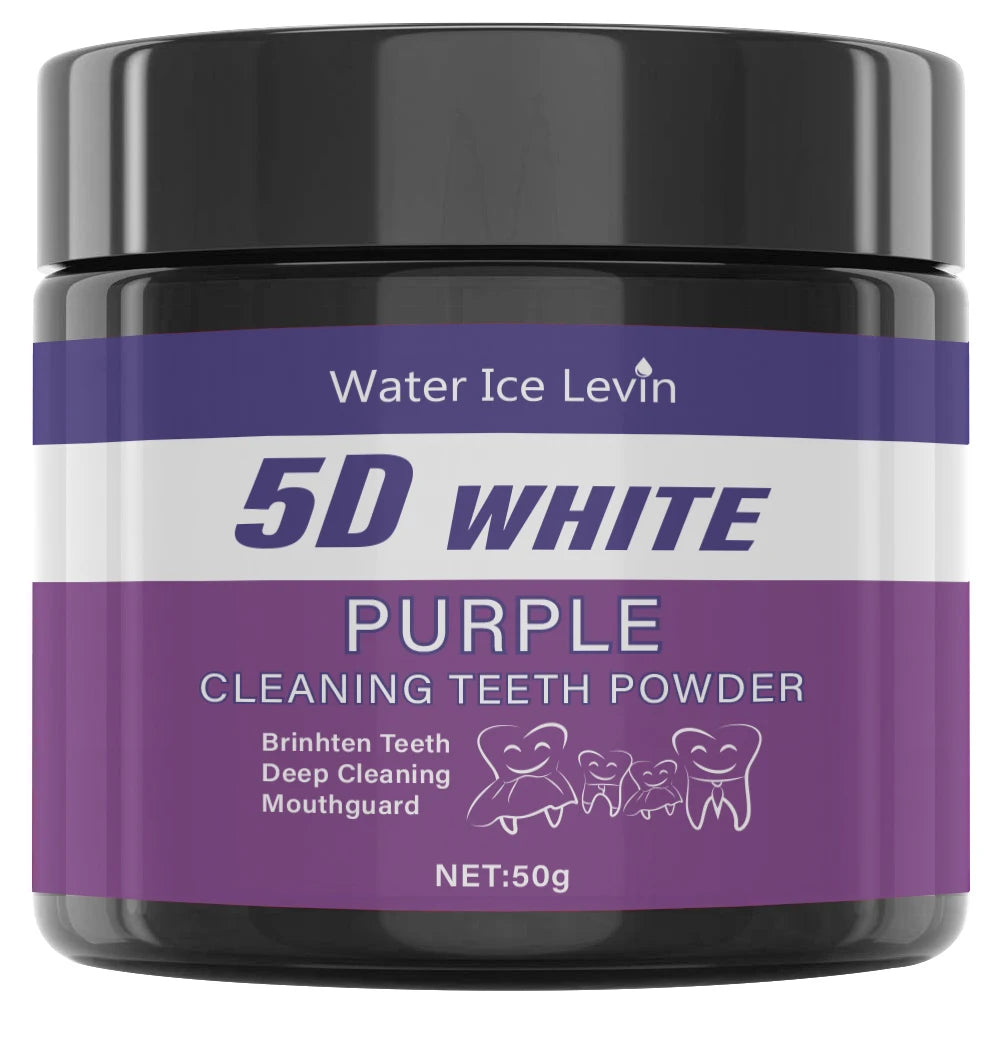 Transform Your Smile with Our Purple Teeth Cleaning Powder - Sulfate-Free Formula for Deep Cleaning and Polishing, Achieve a Whiter Smile in Just 5 Days, Perfect for Daily Use and Travel