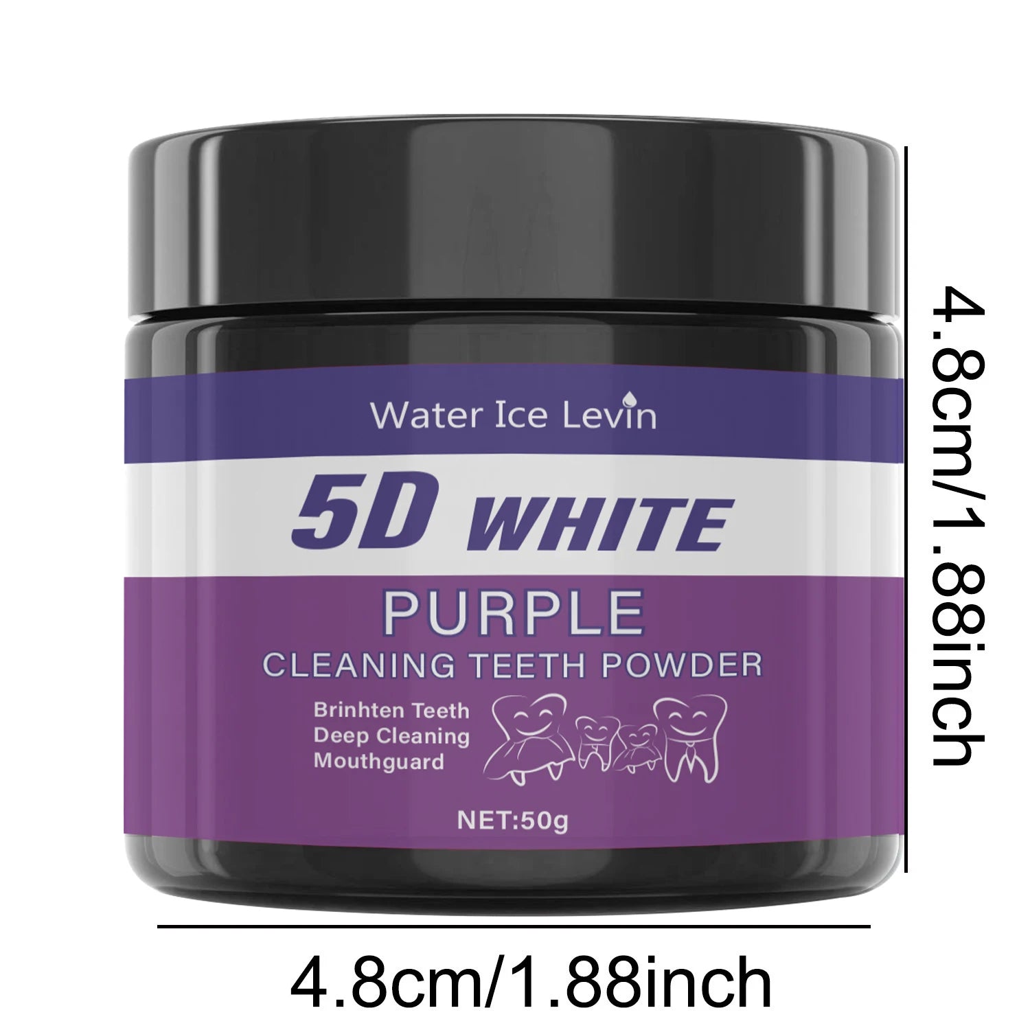 Transform Your Smile with Our Purple Teeth Cleaning Powder - Sulfate-Free Formula for Deep Cleaning and Polishing, Achieve a Whiter Smile in Just 5 Days, Perfect for Daily Use and Travel